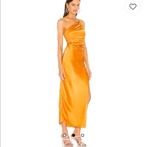 open lace back dress Cami Angel Sleeve Faux Wrap Dress Orange Sunset